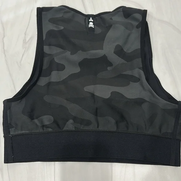 Black Ultracor x Soulcycle Skull Camo Bra Medoum Skull Crossbones - Picture 5 of 6